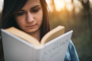 girl reading book